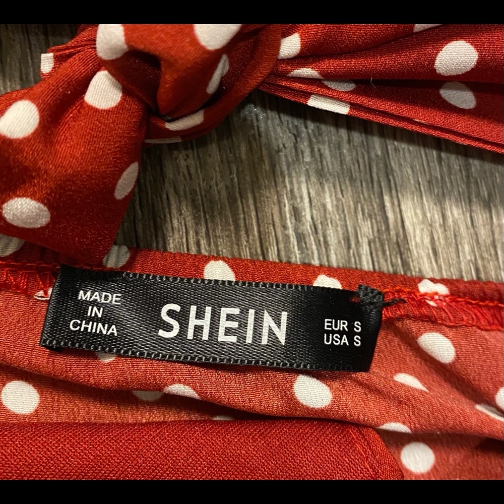 NWOT Shein red and white polka dot dress - Picture 15 of 16